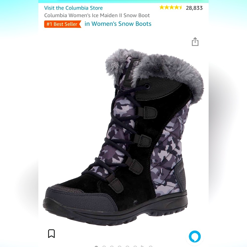 Columbia ladies waterproof winter boots , size 7, excellent condition